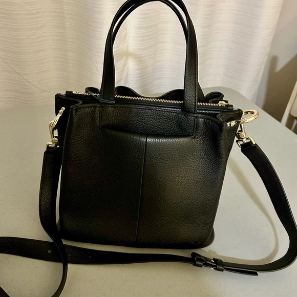 Cole Haan Black Leather Satchel - Picture 2 of 6